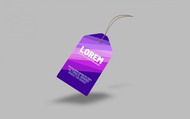 simplly elegant cloth tag mockup presentation