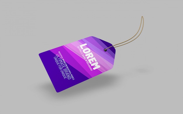 simplly elegant cloth tag mockup presentation