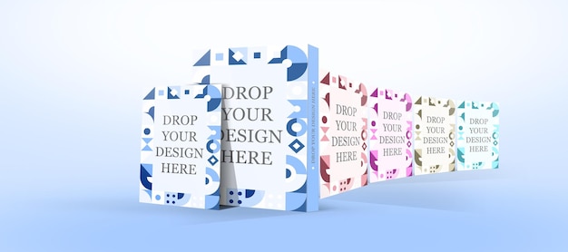 Simply box with flyer mockup