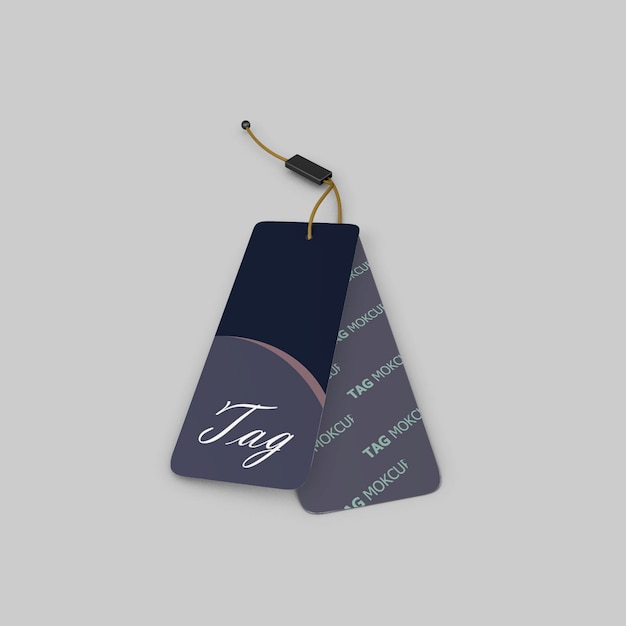 Simply elegant cloth tag mockup