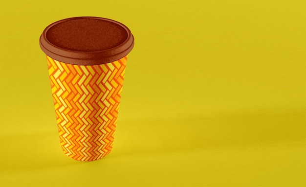 PSD Простой минималистский макет бумажного стаканчика для кофе или чая
