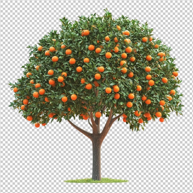 sinaasappelboom op witte achtergrond