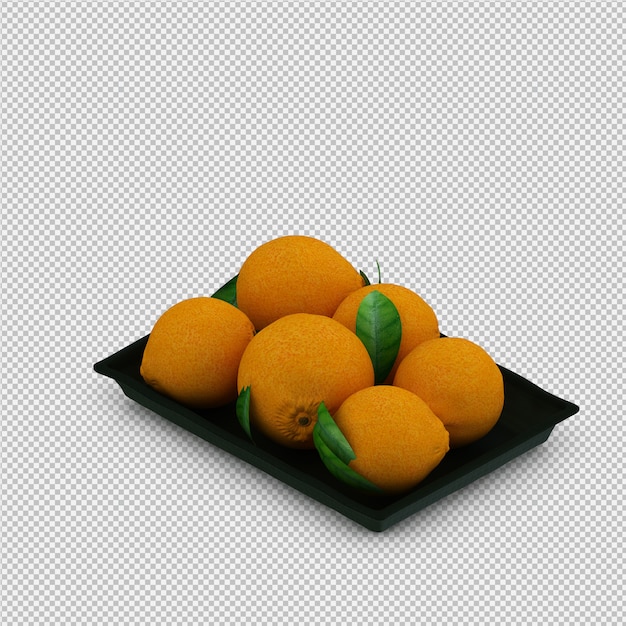 sinaasappels 3D render