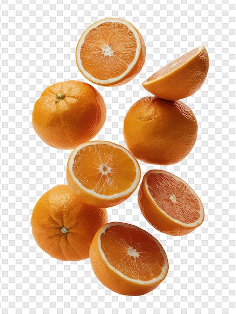 PSD sinaasappels op een doorzichtige achtergrond