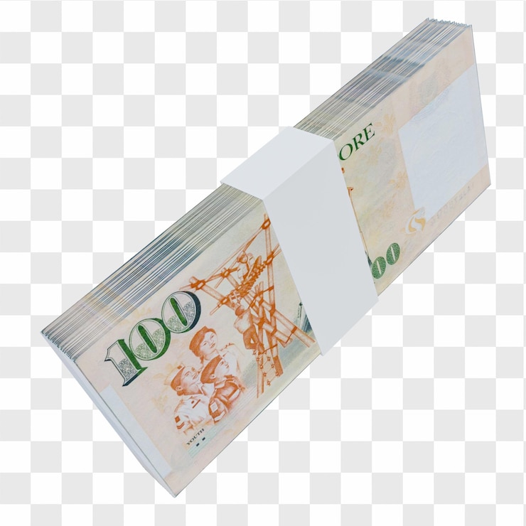 PSD singapore currency dollar 100: stack of singapore dollar sgd banknote