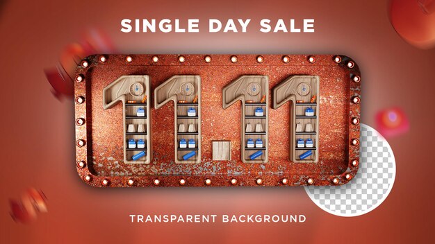 PSD single day 11.11 sale  banner template psd