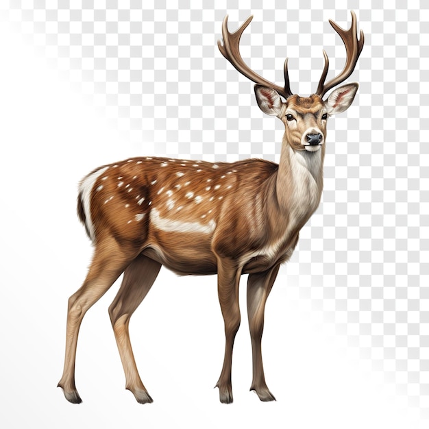 PSD a single deer clip art color pencil drawing transparenblackbuck isolated on a transparent background