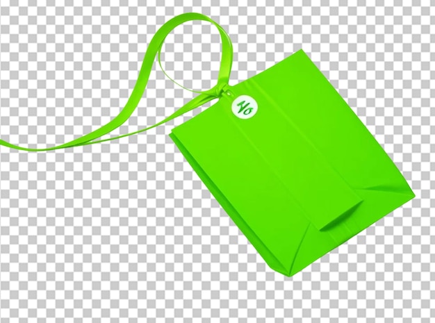 PSD single green shopping bag