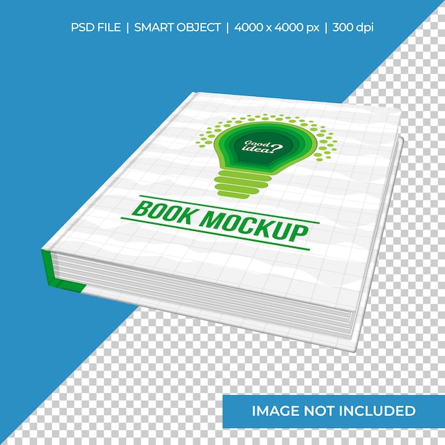 Single hardcover book mockup