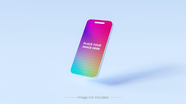 PSD singolo mockup di argilla per iphone 14