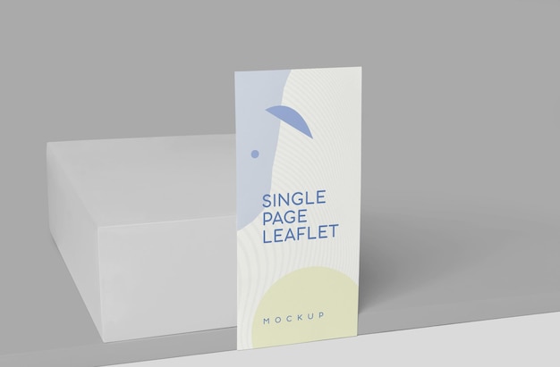 Single page flyer mockup for presenting stationery design