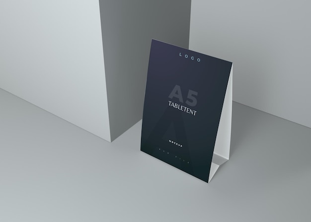 Single Paper Holder Tabletent Card Mockup