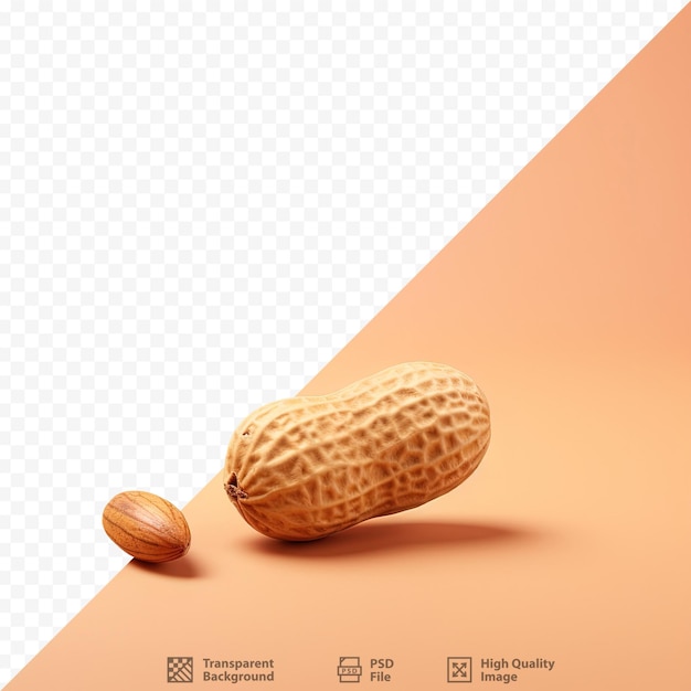 PSD single peanut against transparent background