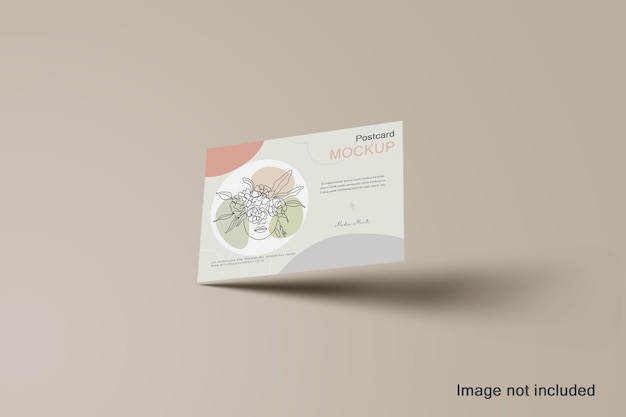 Single postcard mockup