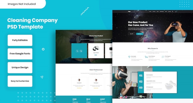 PSD single product landing page