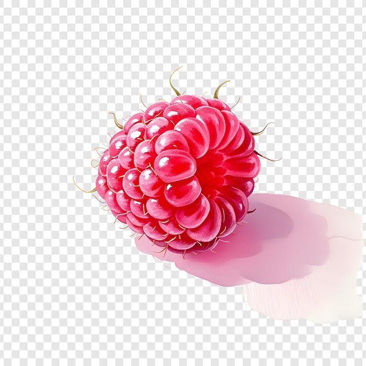 PSD single raspberry closeup