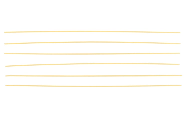PSD single spaghetti pasta on blank background