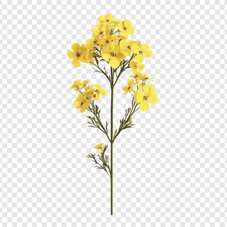 PSD 黄色い花の単一の茎