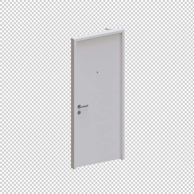 PSD single swing wood door 3d render ilustracja element 01