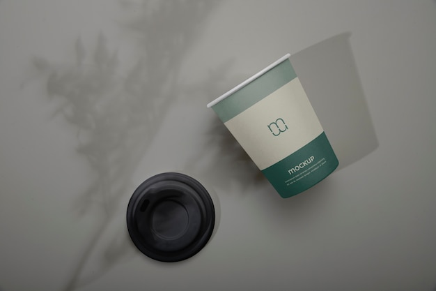 single-use disposable cup mock-up