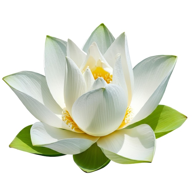 투명 한 배경 에 고립 되어 떠 있는 단 하나의  로터스 꽃