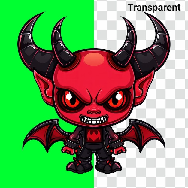 PSD sinisterly crafted devil monster character design for tshirt