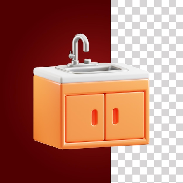 PSD sink 3d icon