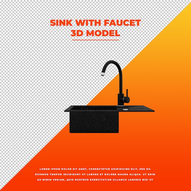 Sink with faucet