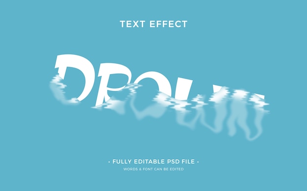 PSD sinking  text effect