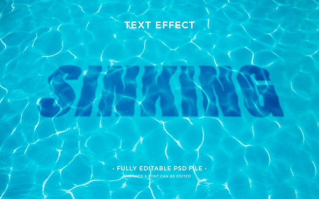 PSD sinking text effect