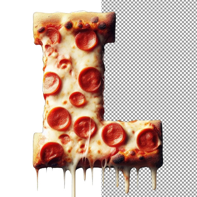 Sizzling pizza letter representatie png