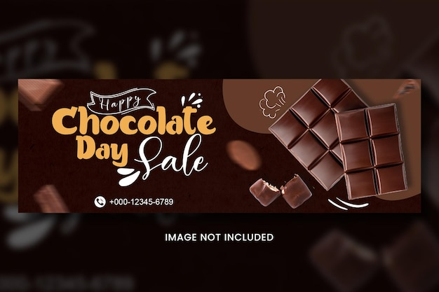 PSD sjablonen voor sociale banners met chocolade