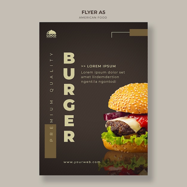 PSD sjabloon burger flyer