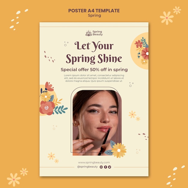 PSD sjabloon lente cosmetica poster