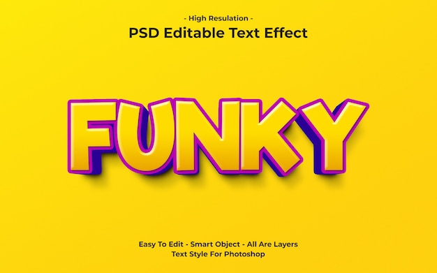 PSD sjabloon met funky teksteffect