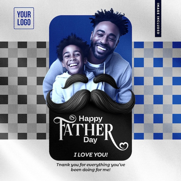 Sjabloon social media feed happy father039s day I love you