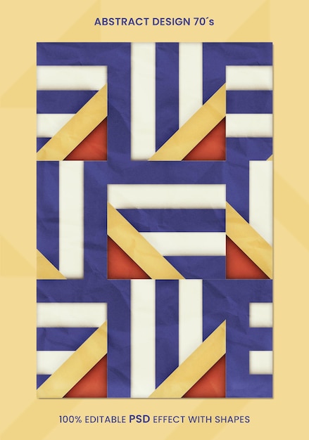 Sjabloon voor abstract ontwerp jaren 70 chaos