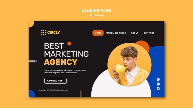 Sjabloon voor bestemmingspagina's voor digitale marketing