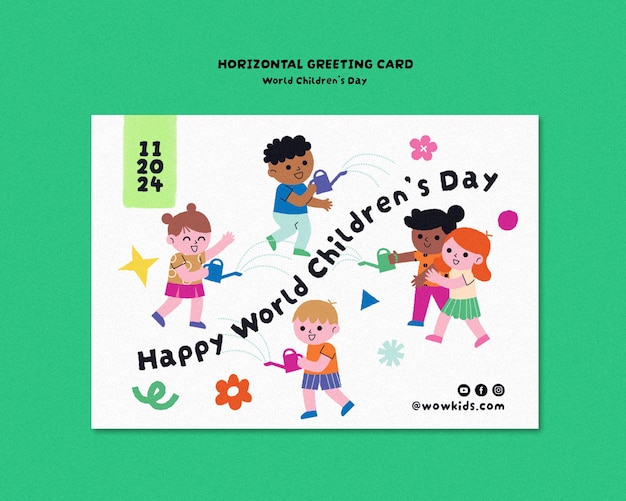 sjabloon voor de viering van de Wereldkinderdag
