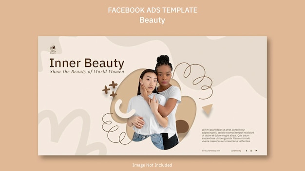 PSD sjabloon voor facebook-advertenties beauty 2023