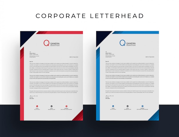 Sjabloon voor modern briefpapier bedrijf