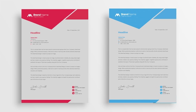 Sjabloon voor modern zakelijke briefpapier
