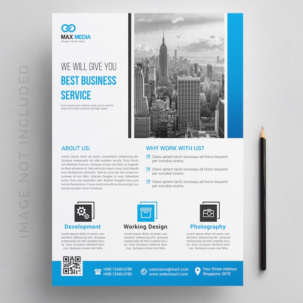 Sjabloon voor moderne corporate flyer