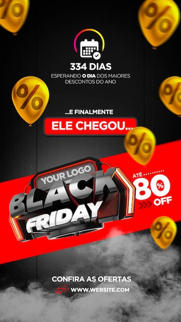 PSD sjabloon voor sociale media in het portugees black friday-productpromotie in de detailhandel