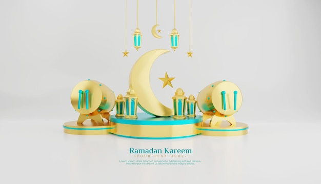 Sjabloon voor spandoek ramadan