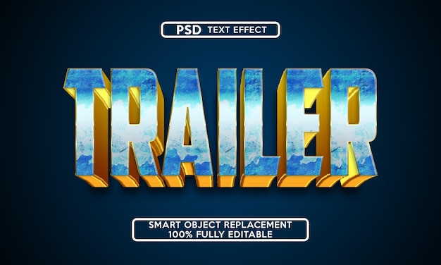 PSD sjabloon voor trailer-teksteffect