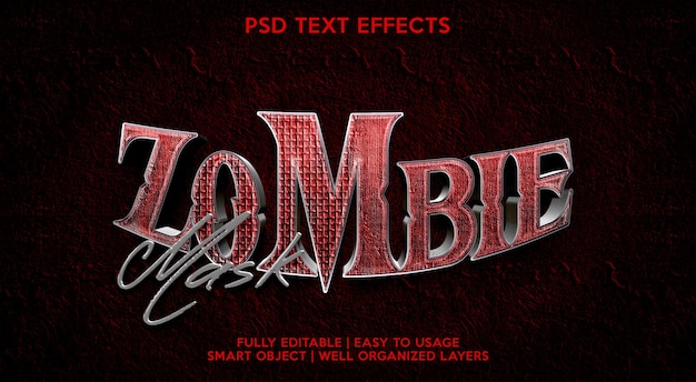 PSD sjabloon voor zombie-teksteffect