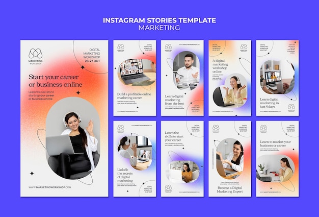 Sjabloonontwerp voor marketing insta-verhaal