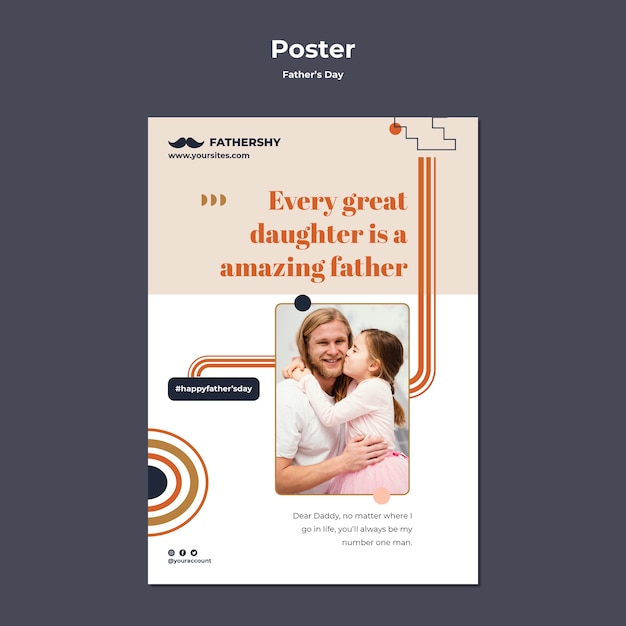 Sjabloonontwerp voor vaderdagposter