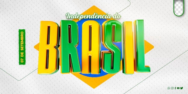 PSD sjabloonpost sociale media 7 september onafhankelijkheid van brazilië independencia do brasil